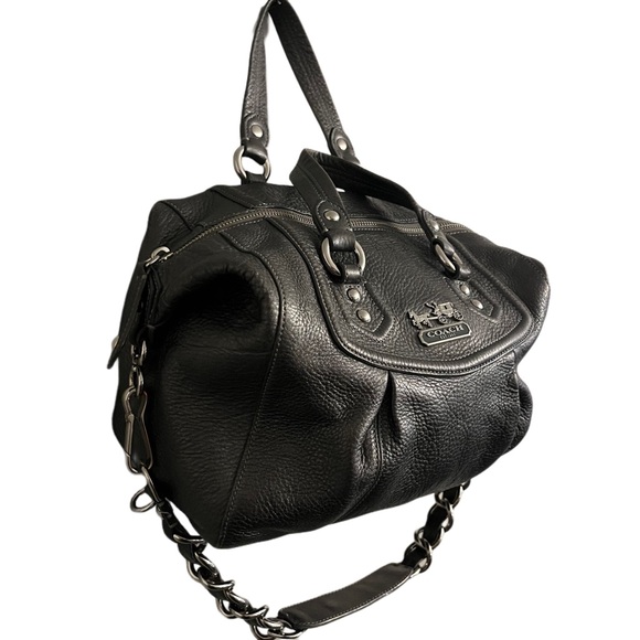 RARE Coach Madison Leather Satchel/ Shoulder Bag #14312 Anthracite - Picture 5 of 16